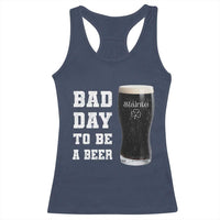 Irish Shamrock Beer Racerback Tank Top Bad Day To Be A Beer