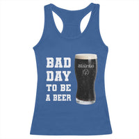 Irish Shamrock Beer Racerback Tank Top Bad Day To Be A Beer