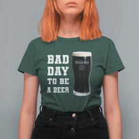 Irish Shamrock Beer T Shirt For Women Bad Day To Be A Beer
