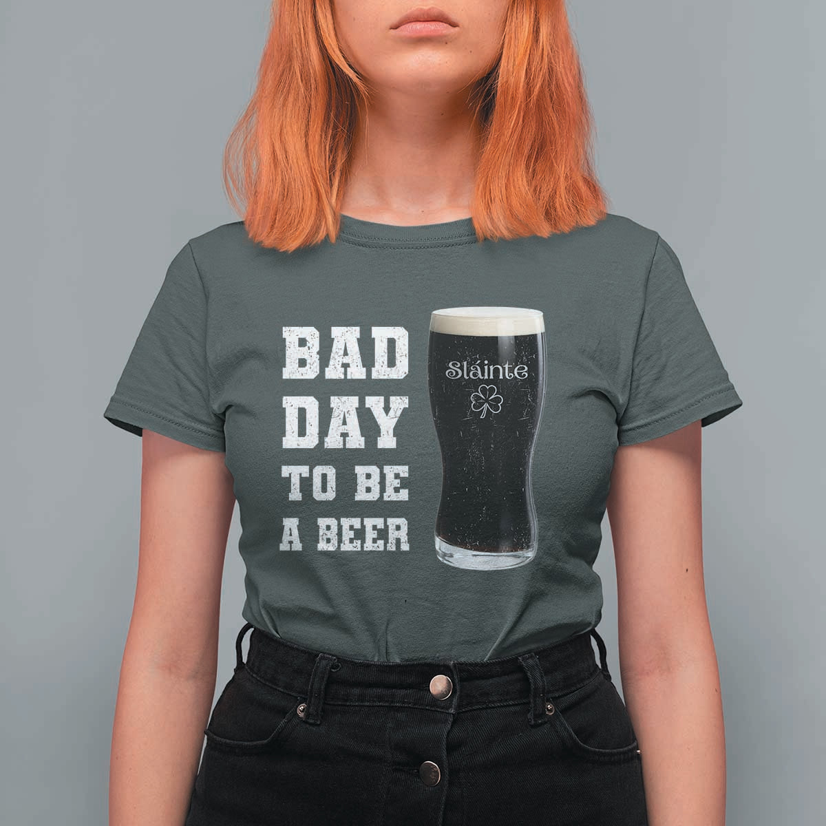 Irish Shamrock Beer T Shirt For Women Bad Day To Be A Beer