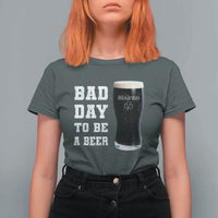 Irish Shamrock Beer T Shirt For Women Bad Day To Be A Beer