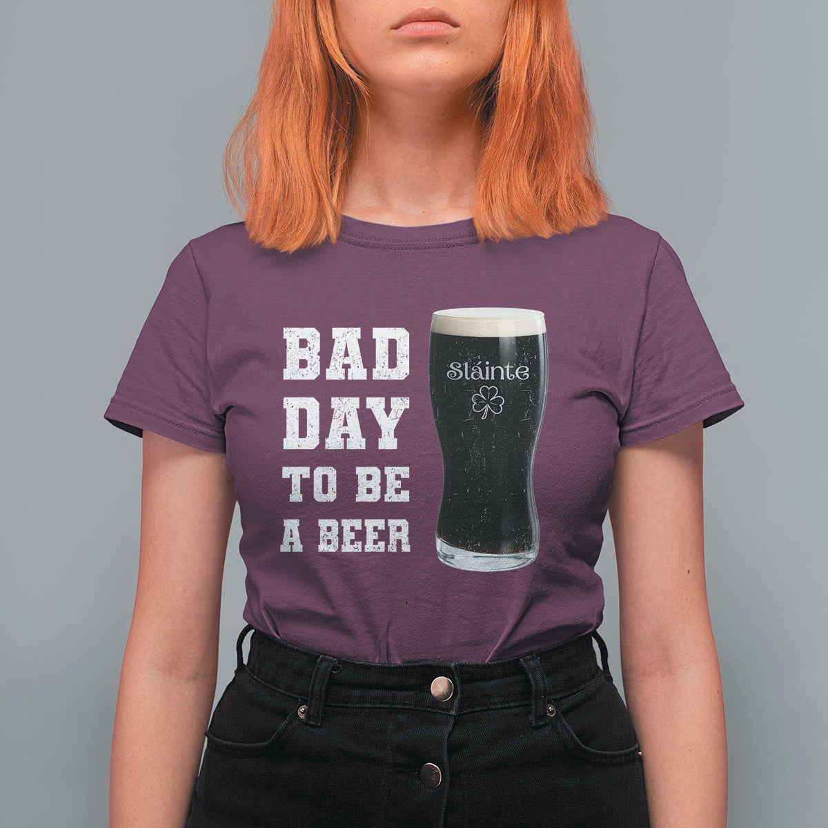 Irish Shamrock Beer T Shirt For Women Bad Day To Be A Beer