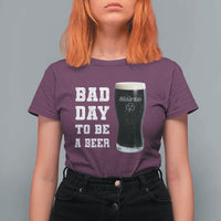Irish Shamrock Beer T Shirt For Women Bad Day To Be A Beer