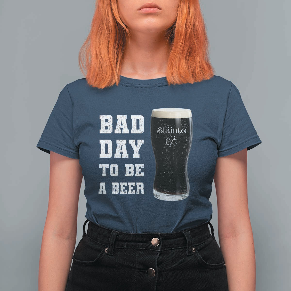 Irish Shamrock Beer T Shirt For Women Bad Day To Be A Beer
