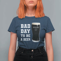 Irish Shamrock Beer T Shirt For Women Bad Day To Be A Beer