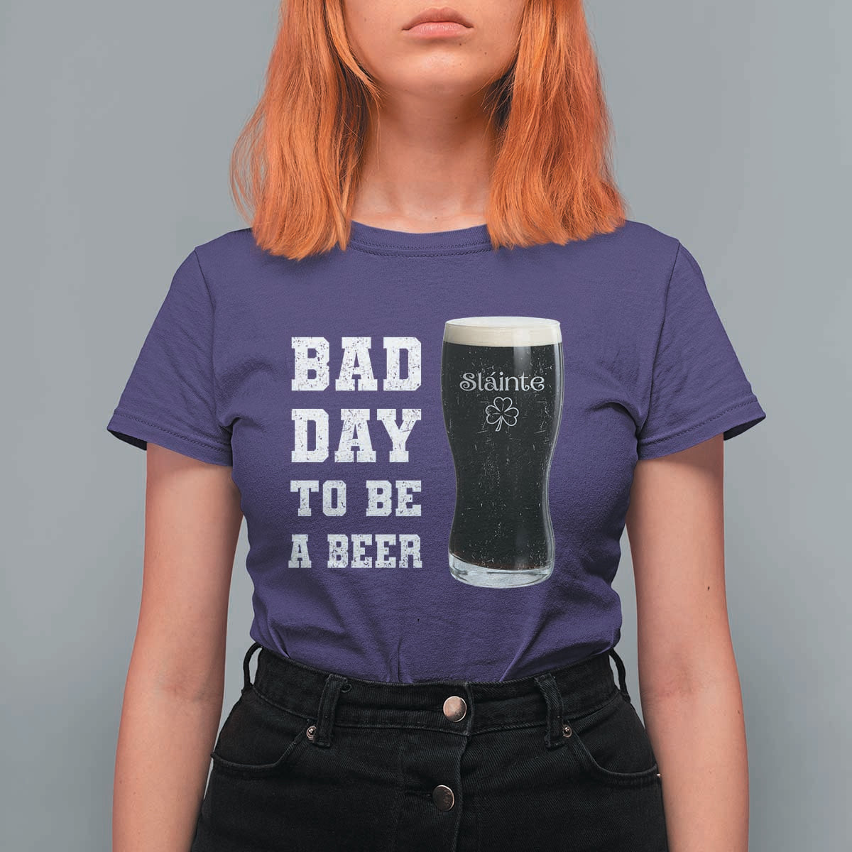 Irish Shamrock Beer T Shirt For Women Bad Day To Be A Beer