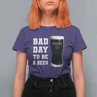 Irish Shamrock Beer T Shirt For Women Bad Day To Be A Beer