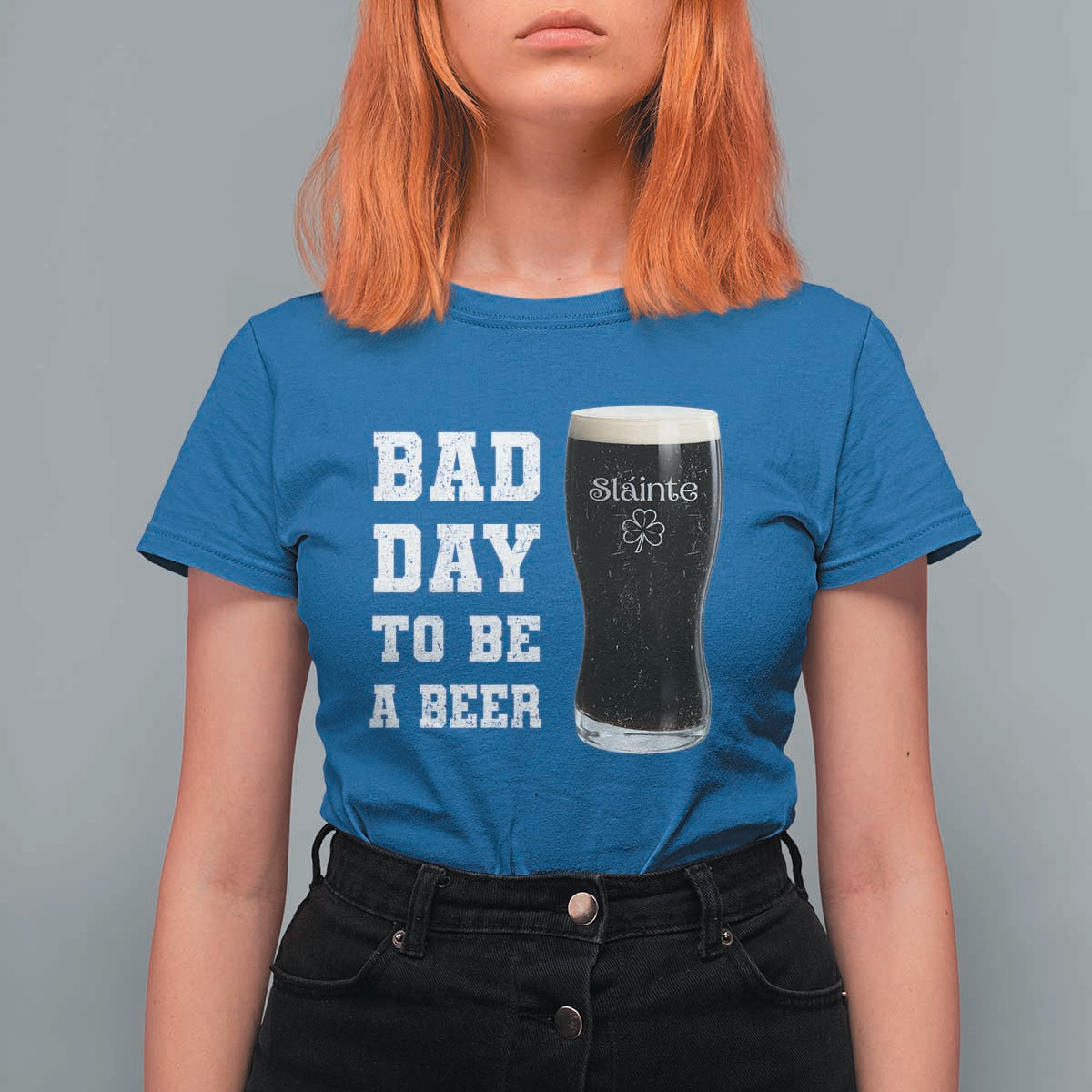 Irish Shamrock Beer T Shirt For Women Bad Day To Be A Beer