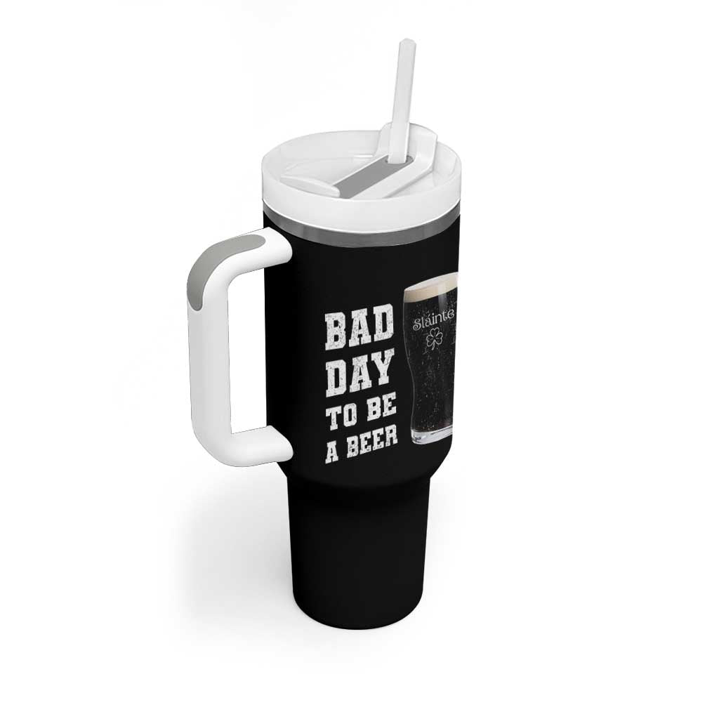 Irish Shamrock Beer Tumbler With Handle Bad Day To Be A Beer