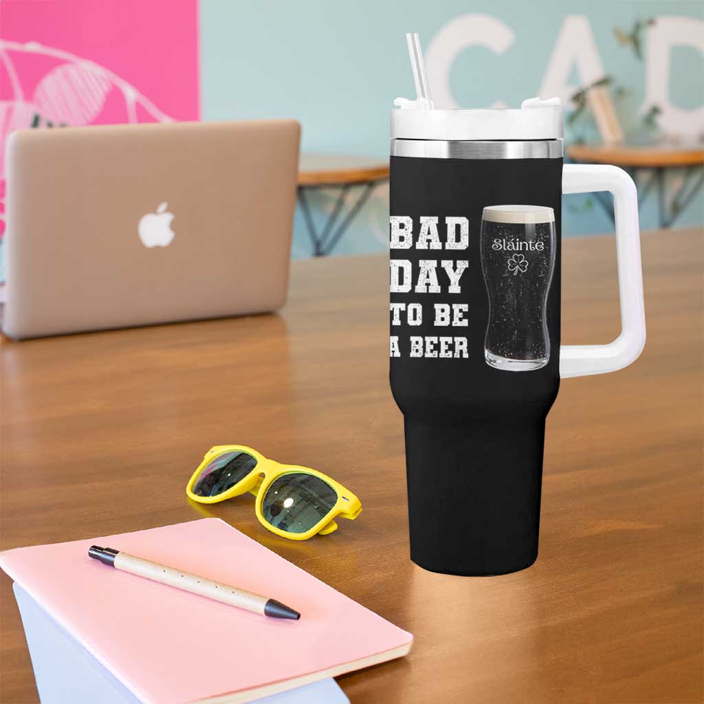 Irish Shamrock Beer Tumbler With Handle Bad Day To Be A Beer