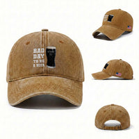 Irish Shamrock Beer Washed Cotton Baseball Cap Bad Day To Be A Beer