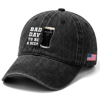 Irish Shamrock Beer Washed Cotton Baseball Cap Bad Day To Be A Beer