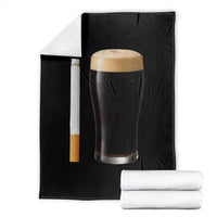 Irish Shamrock Beer Smoking Pub Drinking Humor Throw Blanket