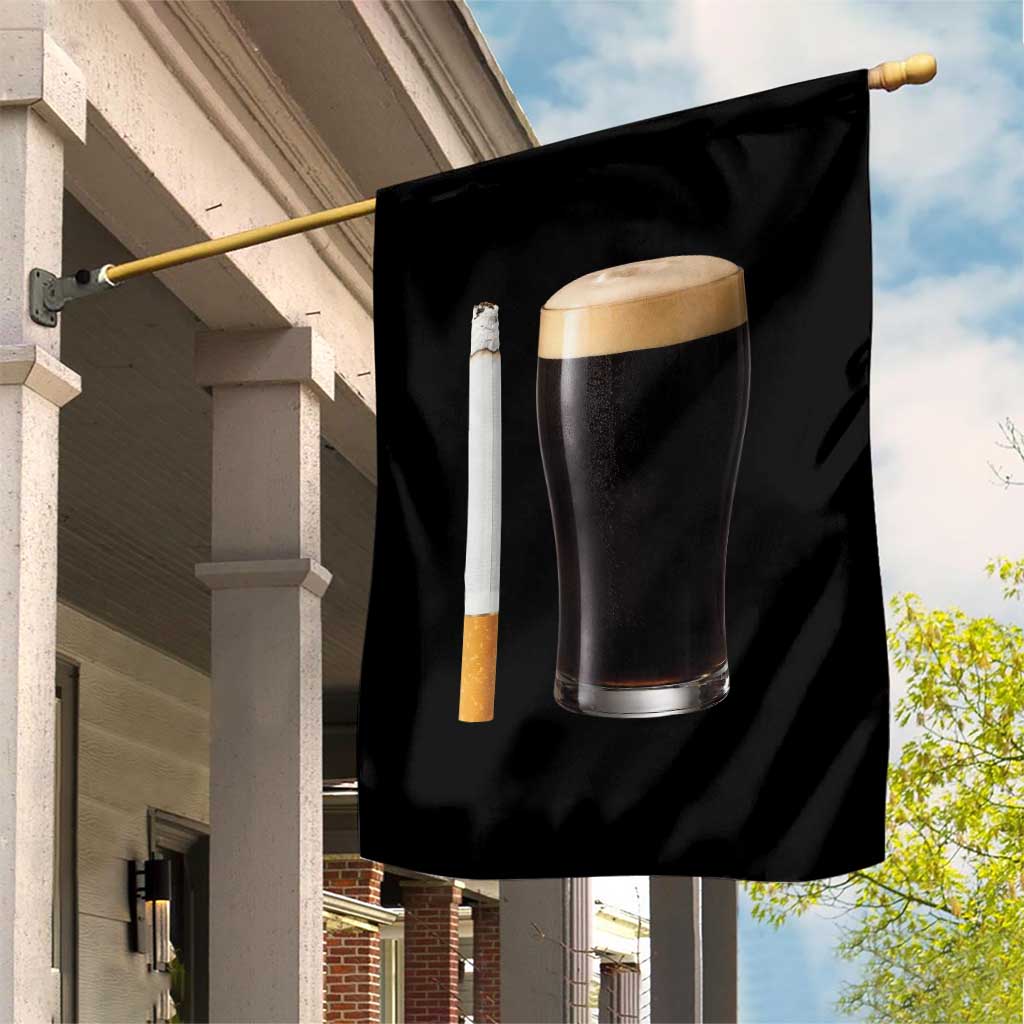 Irish Shamrock Beer Smoking Pub Drinking Humor Garden Flag