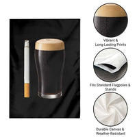 Irish Shamrock Beer Smoking Pub Drinking Humor Garden Flag