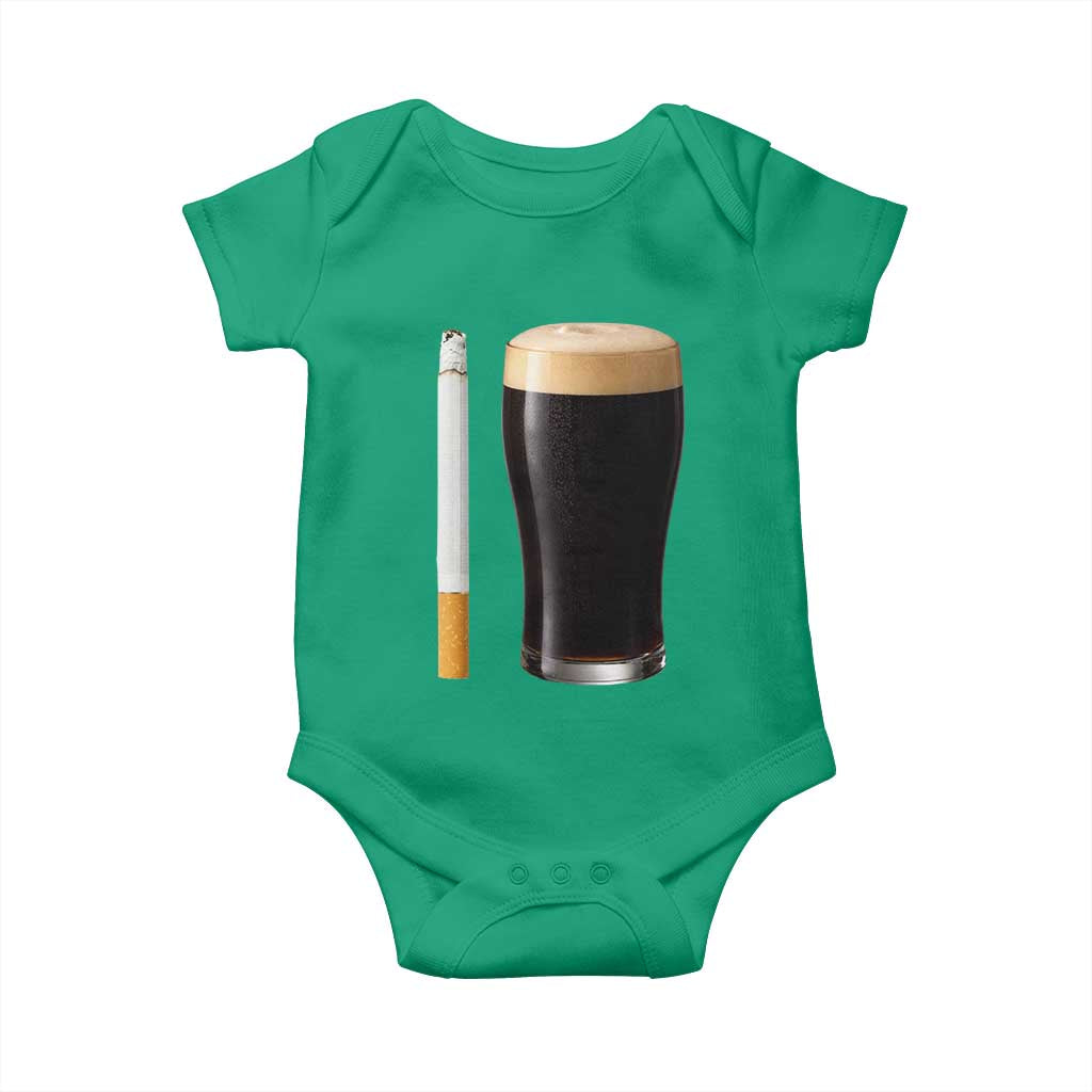 Irish Shamrock Beer Smoking Pub Drinking Humor Baby Onesie