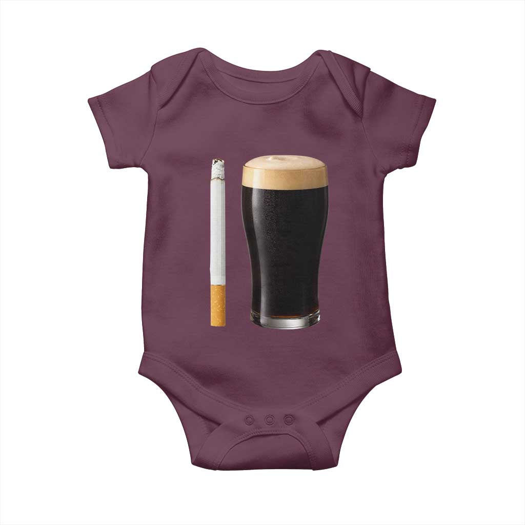 Irish Shamrock Beer Smoking Pub Drinking Humor Baby Onesie