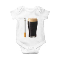 Irish Shamrock Beer Smoking Pub Drinking Humor Baby Onesie