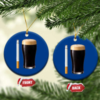 Irish Shamrock Beer Smoking Pub Drinking Humor Ceramic Ornament