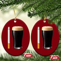 Irish Shamrock Beer Smoking Pub Drinking Humor Ceramic Ornament