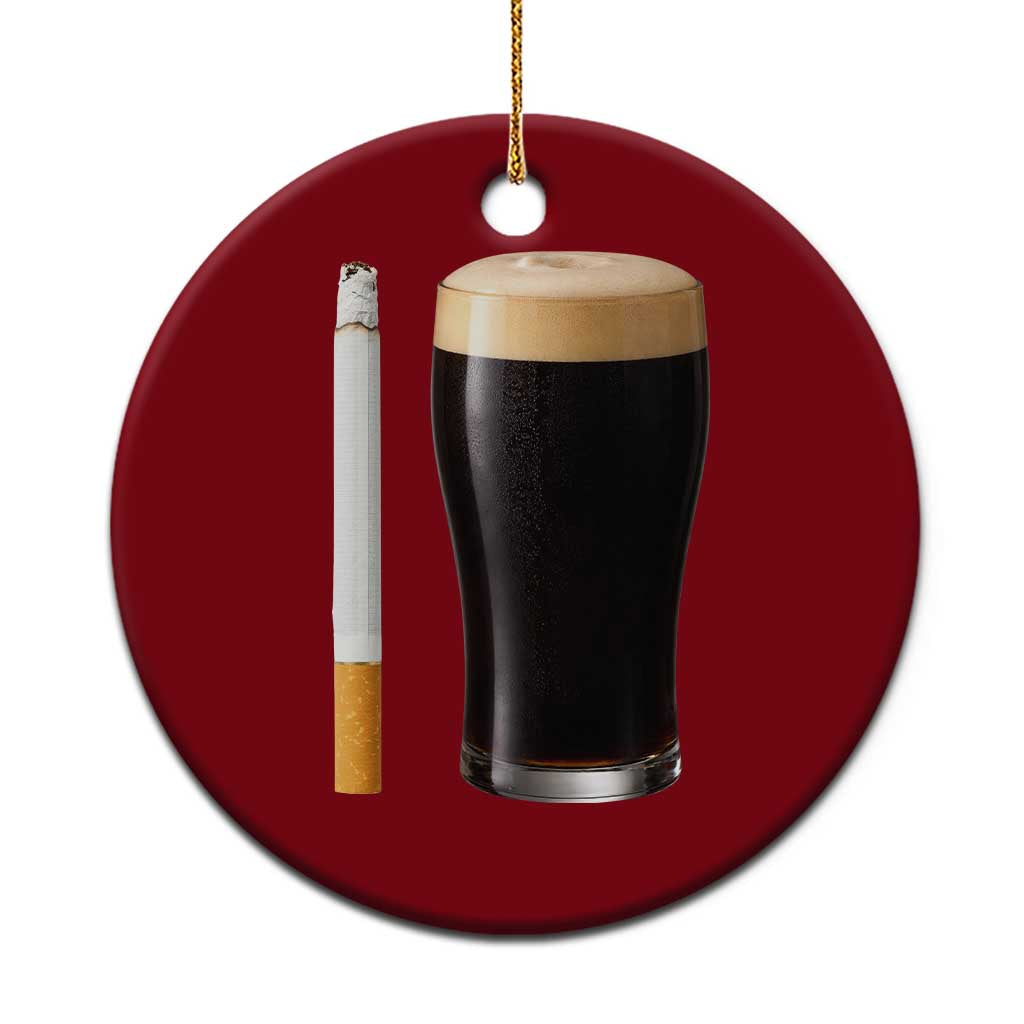 Irish Shamrock Beer Smoking Pub Drinking Humor Ceramic Ornament