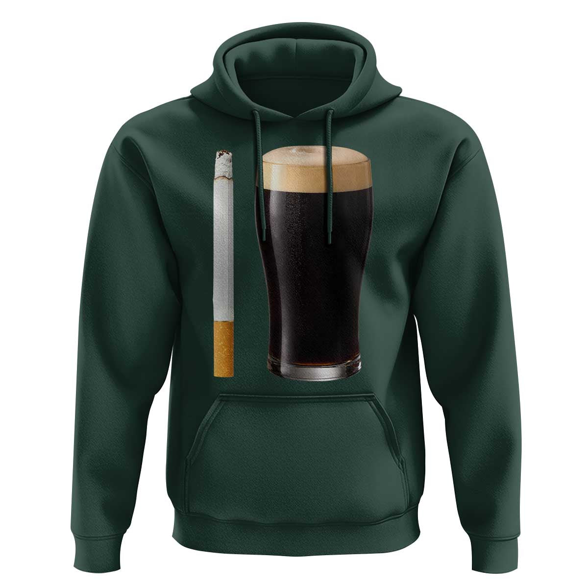 Irish Shamrock Beer Smoking Pub Drinking Humor Hoodie