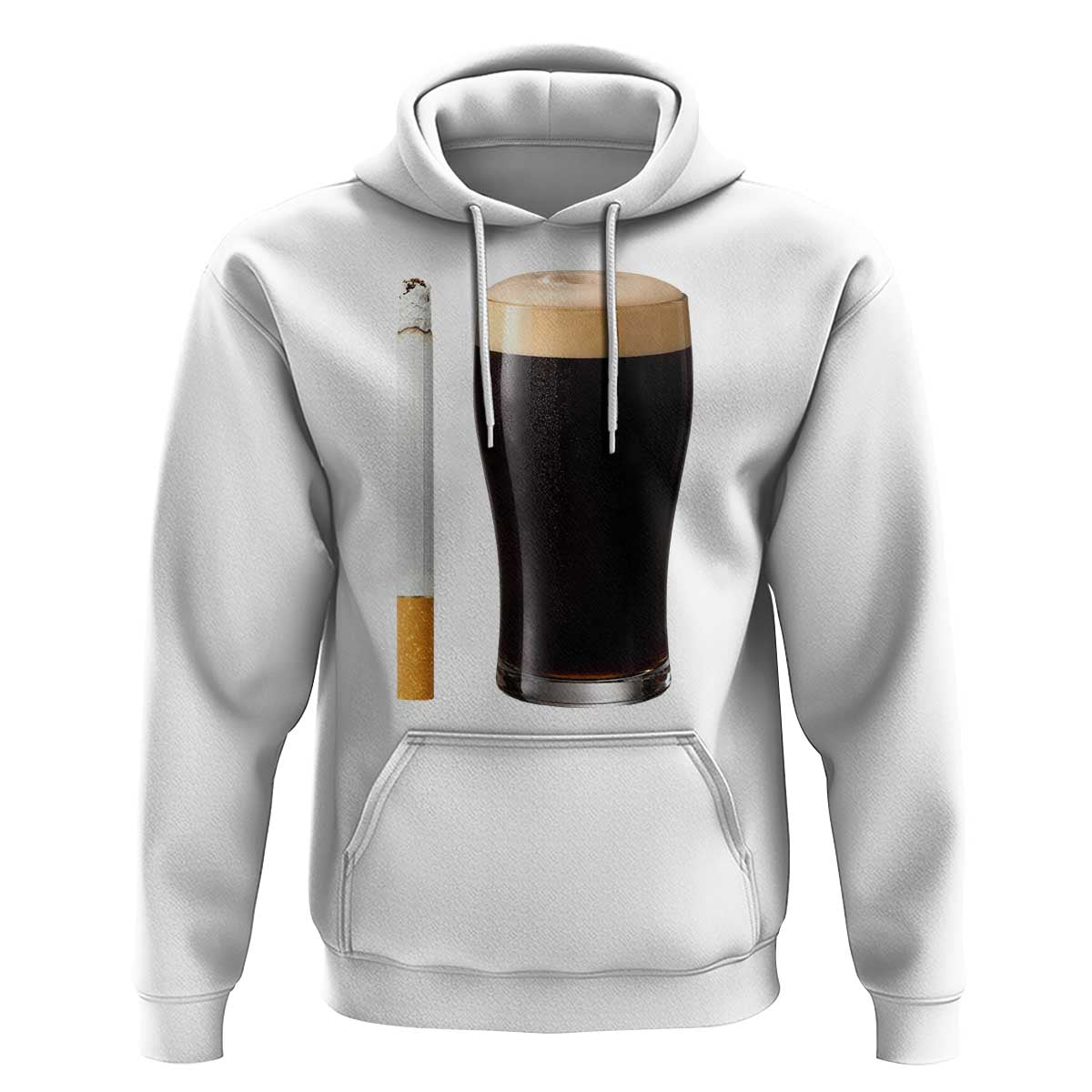 Irish Shamrock Beer Smoking Pub Drinking Humor Hoodie