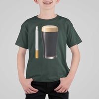 Irish Shamrock Beer Smoking Pub Drinking Humor T Shirt For Kid