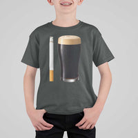Irish Shamrock Beer Smoking Pub Drinking Humor T Shirt For Kid