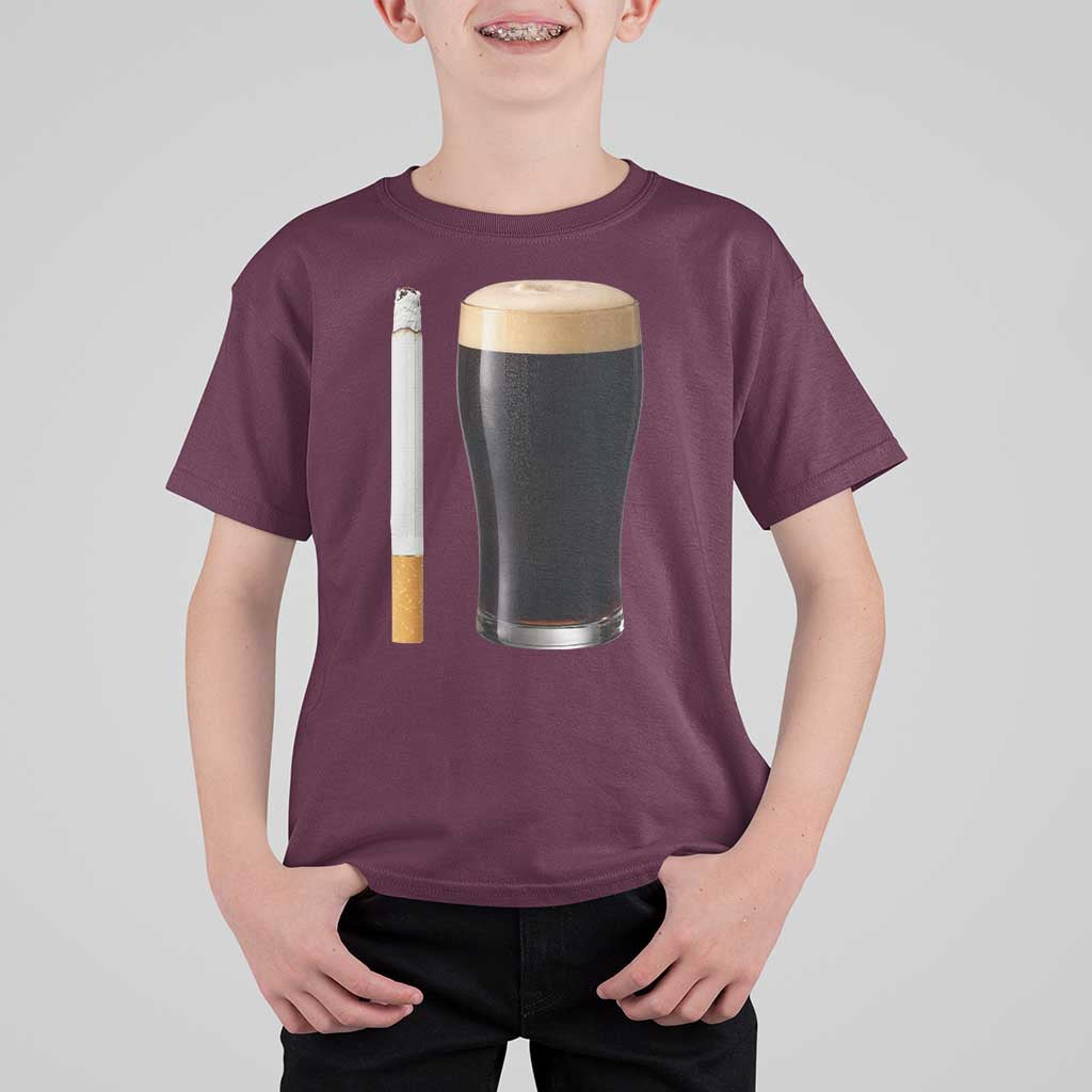 Irish Shamrock Beer Smoking Pub Drinking Humor T Shirt For Kid