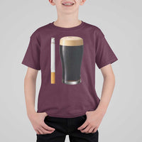 Irish Shamrock Beer Smoking Pub Drinking Humor T Shirt For Kid