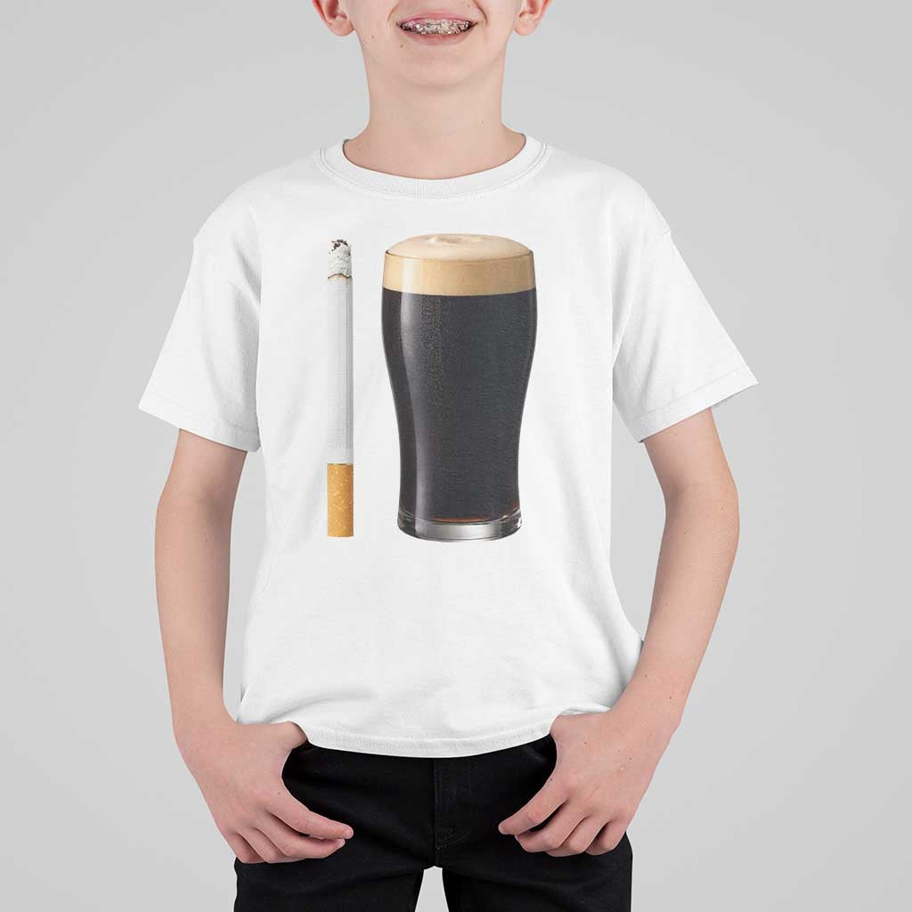 Irish Shamrock Beer Smoking Pub Drinking Humor T Shirt For Kid