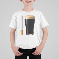 Irish Shamrock Beer Smoking Pub Drinking Humor T Shirt For Kid