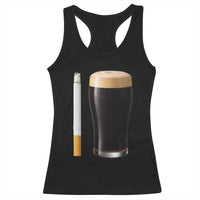 Irish Shamrock Beer Smoking Pub Drinking Humor Racerback Tank Top