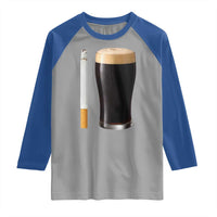 Irish Shamrock Beer Smoking Pub Drinking Humor Raglan Shirt