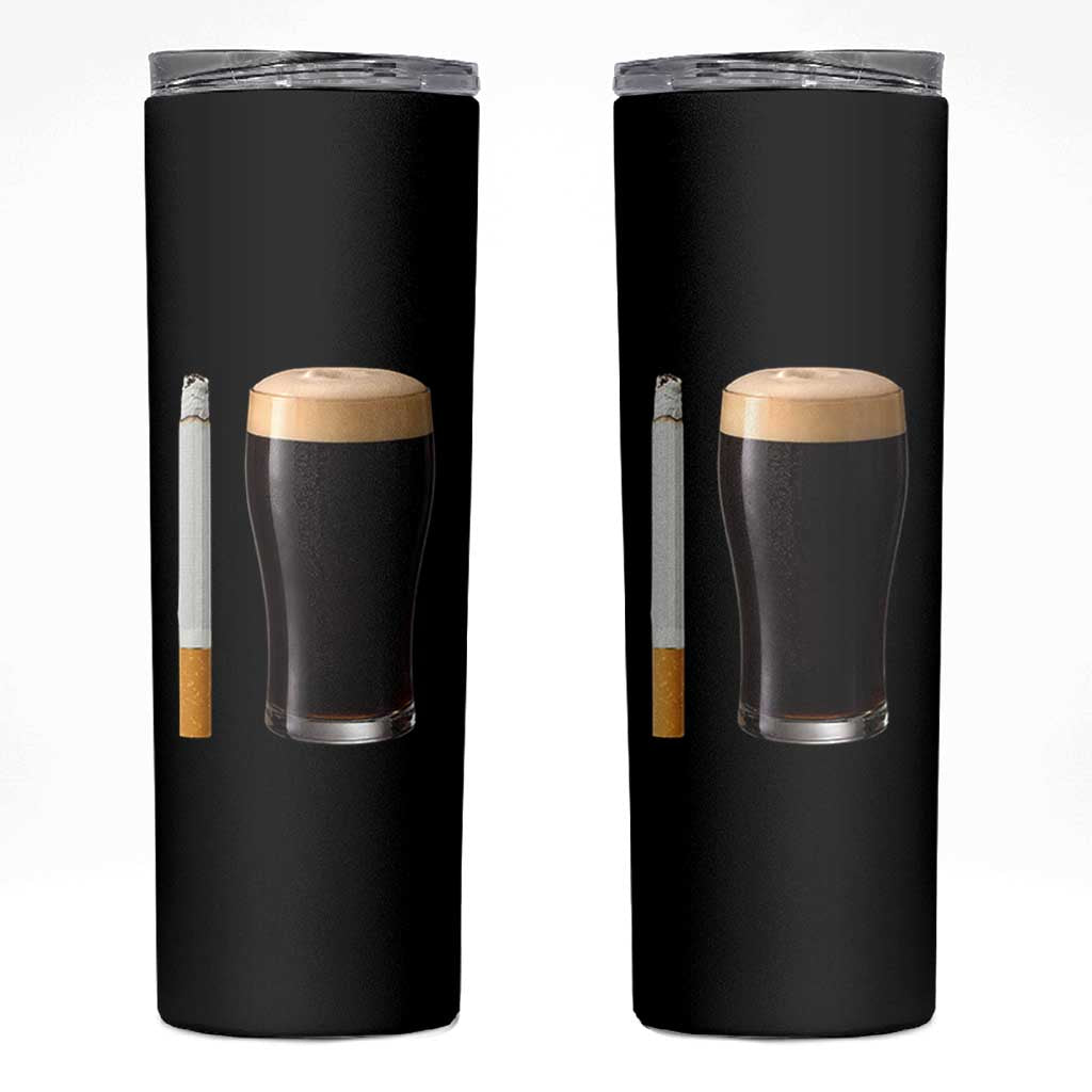 Irish Shamrock Beer Smoking Pub Drinking Humor Skinny Tumbler
