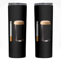 Irish Shamrock Beer Smoking Pub Drinking Humor Skinny Tumbler