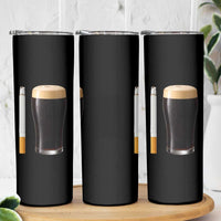 Irish Shamrock Beer Smoking Pub Drinking Humor Skinny Tumbler