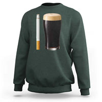 Irish Shamrock Beer Smoking Pub Drinking Humor Sweatshirt