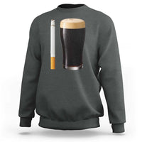 Irish Shamrock Beer Smoking Pub Drinking Humor Sweatshirt