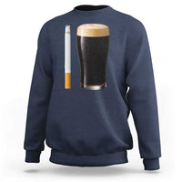 Irish Shamrock Beer Smoking Pub Drinking Humor Sweatshirt