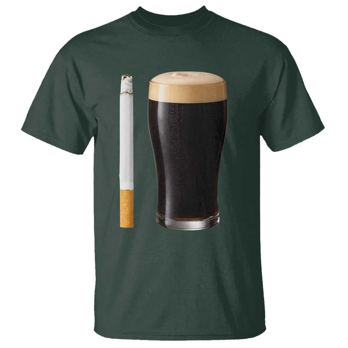 Irish Shamrock Beer Smoking Pub Drinking Humor T Shirt