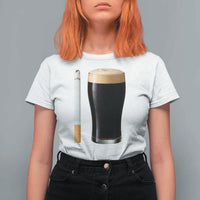 Irish Shamrock Beer Smoking Pub Drinking Humor T Shirt For Women