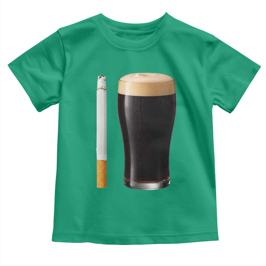 Irish Shamrock Beer Smoking Pub Drinking Humor Toddler T Shirt