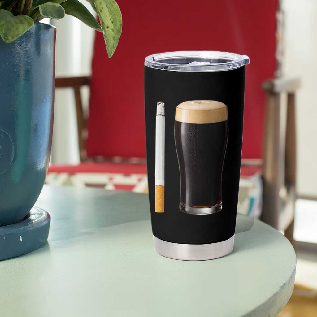 Irish Shamrock Beer Smoking Pub Drinking Humor Tumbler Cup