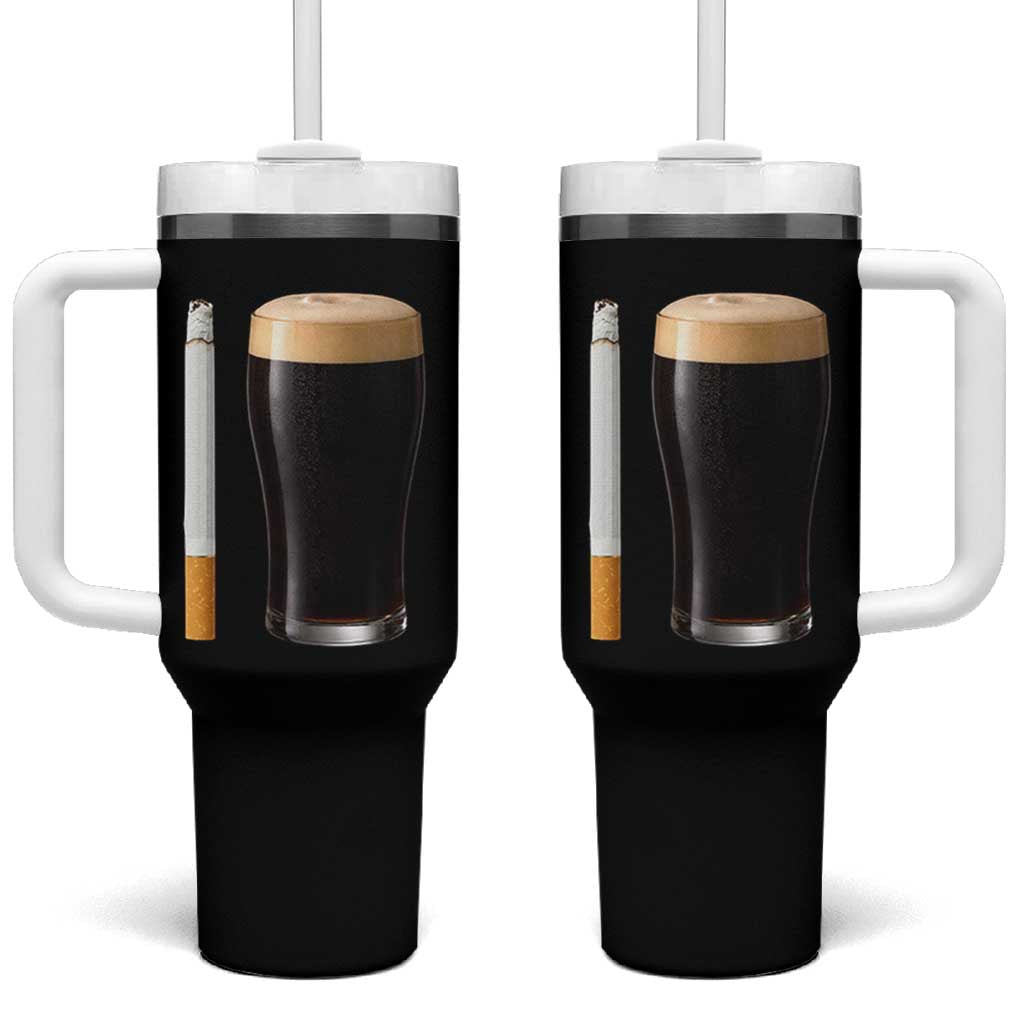 Irish Shamrock Beer Smoking Pub Drinking Humor Tumbler With Handle