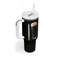 Irish Shamrock Beer Smoking Pub Drinking Humor Tumbler With Handle
