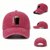 Irish Shamrock Beer Smoking Pub Drinking Humor Washed Cotton Baseball Cap