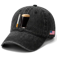 Irish Shamrock Beer Smoking Pub Drinking Humor Washed Cotton Baseball Cap