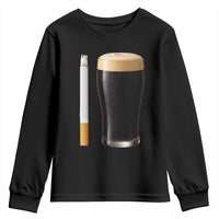 Irish Shamrock Beer Smoking Pub Drinking Humor Youth Sweatshirt